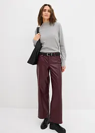 Pantaloni larghi in similpelle, bonprix