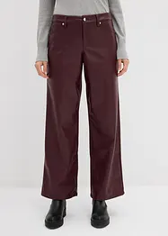Pantaloni larghi in similpelle, bonprix