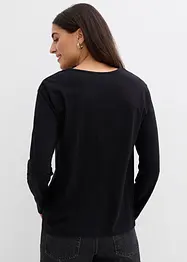 Maglia a maniche lunghe in puro cotone biologico, bonprix