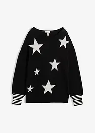 Maglione oversize con stelle, bonprix