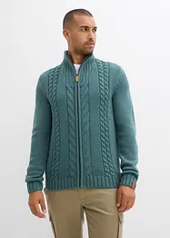Cardigan in filato grosso con motivo a trecce, bonprix