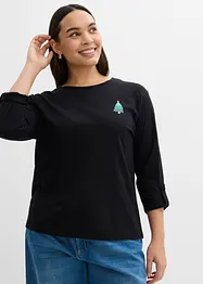 Maglia a maniche lunghe in puro cotone biologico, bonprix