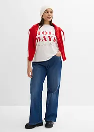 Maglia a maniche lunghe in misto cotone biologico, bonprix