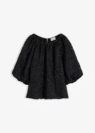 Blusa con motivo floreale operato, bonprix