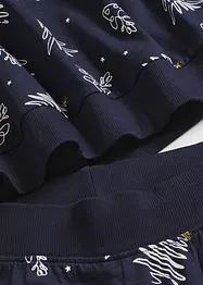 Pigiama in puro cotone con stampa glitterata, bonprix