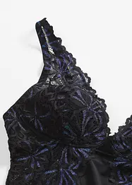 Body con filato glitterato, bonprix