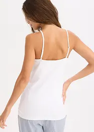 Canottiera con cotone biologico e pizzo (pacco da 2), bonprix