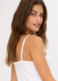 Canottiera con cotone biologico e pizzo (pacco da 2), bonprix