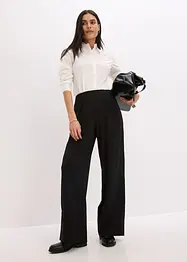 Pantaloni in jersey con inserti di satin, bonprix