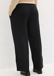 Pantaloni in jersey con inserti di satin, bonprix