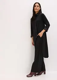 Blusa di jersey con inserti di satin, bonprix