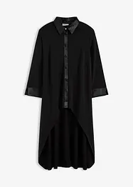 Blusa di jersey con inserti di satin, bonprix