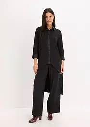 Blusa di jersey con inserti di satin, bonprix