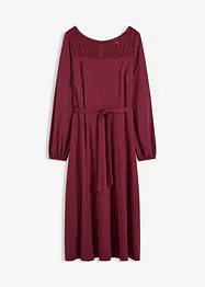 Abito in punto di Roma con pizzo, bonprix