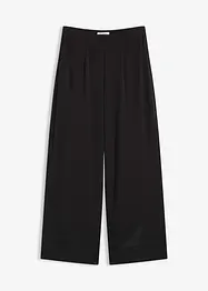 Pantaloni in jersey con inserti di satin, bonprix