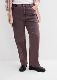 Pantaloni in twill con effetto slavato, bonprix