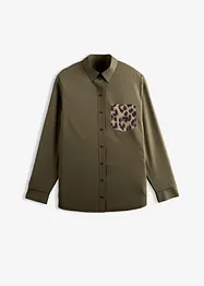 Camicia oversize con tasca a contrasto, bonprix