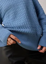 Maglione a collo alto con lana merino, bonprix