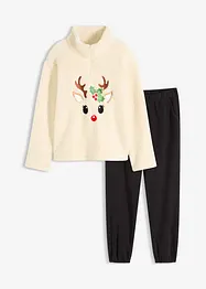 Tuta da casa in teddy con pantaloni in pile, bonprix