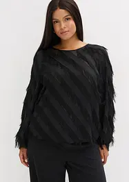 Blusa con dettagli frangiati, bonprix