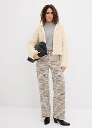 Pantaloni in twill di misto cotone elasticizzato, bonprix