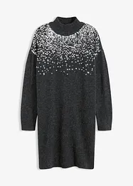 Abito in maglia con applicazione di paillettes, bonprix
