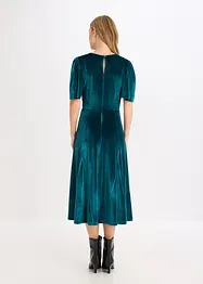 Abito midi in velluto morbido, bonprix