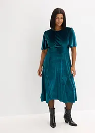 Abito midi in velluto morbido, bonprix
