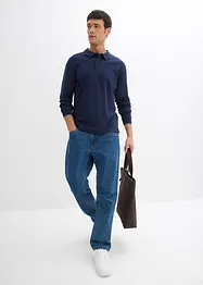 Polo a maniche lunghe in puro cotone biologico, bonprix