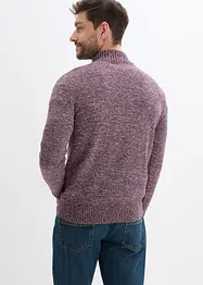 Maglione con mezza zip e cotone, bonprix