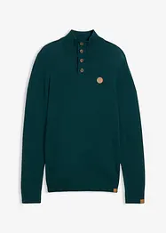 Maglione con bottoni in misto cotone, bonprix