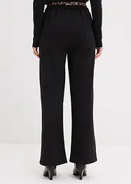 Pantaloni in felpa larghi con girovita a contrasto, bonprix
