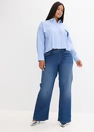 Blusa oversize in misto cotone, bonprix