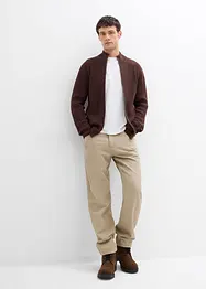 Cardigan a coste in misto cotone, bonprix