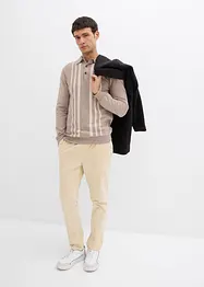 Maglione in filato fine stile polo, slim fit, bonprix