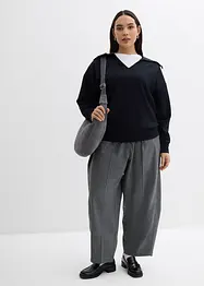 Felpa con collo molto ampio in misto viscosa, bonprix