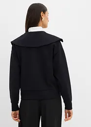 Felpa con collo molto ampio in misto viscosa, bonprix