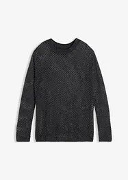 Maglione traforato con filato glitterato, bonprix