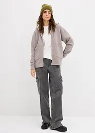 Felpa oversize con zip, bonprix