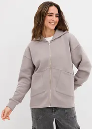 Felpa oversize con zip, bonprix