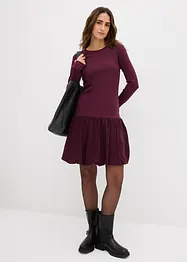 Abito in maglina con gonna a palloncino, bonprix