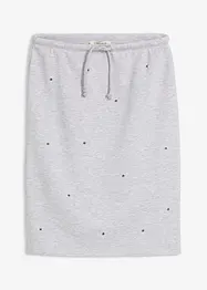 Gonna in felpa con piccole borchie, bonprix