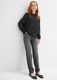 Camicetta di chiffon con ruches al collo, bonprix