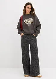 Felpa oversize in misto cotone, bonprix