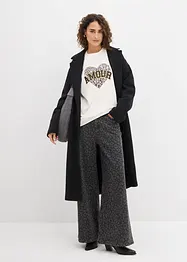 Felpa oversize in misto cotone, bonprix