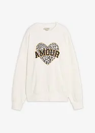 Felpa oversize in misto cotone, bonprix