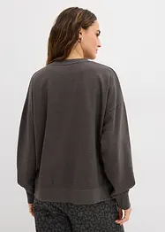 Felpa oversize in misto cotone, bonprix