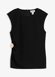 Top in crêpe con fibbia decorativa, bonprix