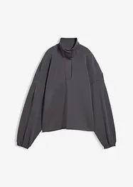 Felpa oversize in tessuto effetto neoprene, bonprix