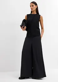 Top a gilet asimmetrico in punto di Roma, bonprix